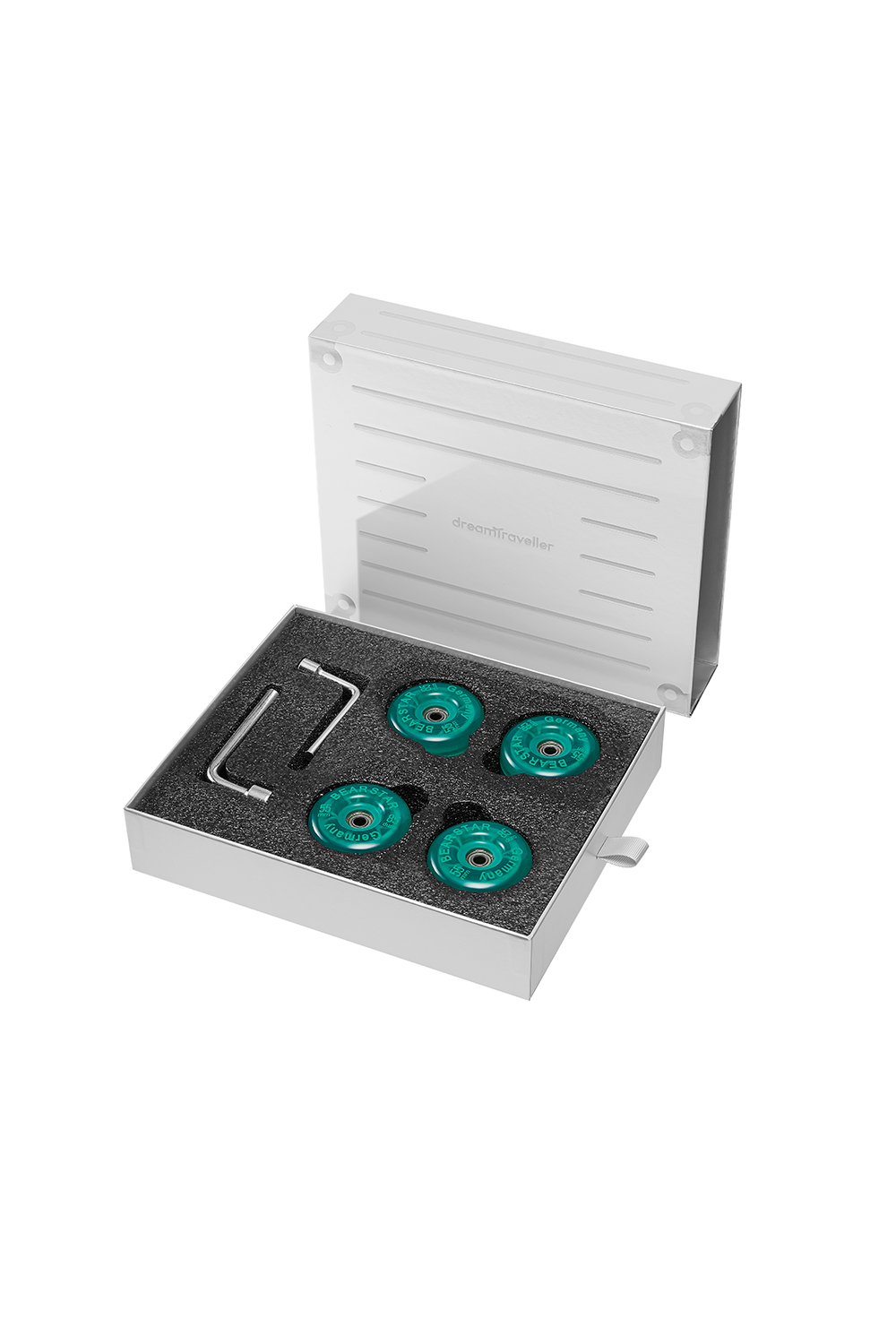 Kit de roues colorées pour bagages en polycarbonate
