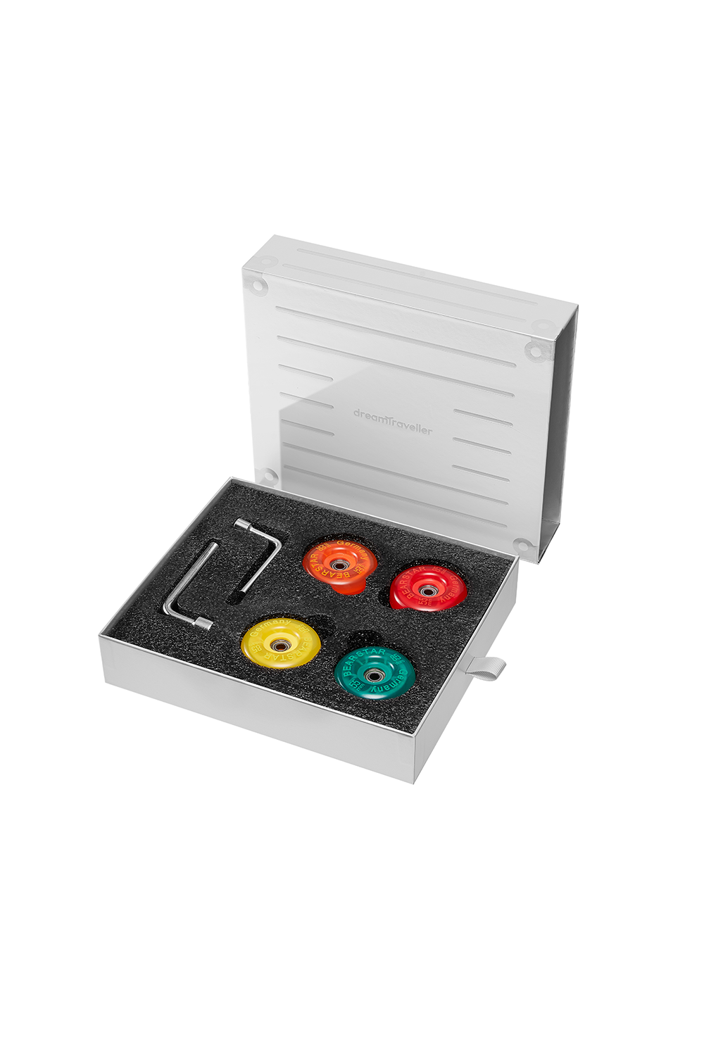 Kit de roues colorées pour bagages en polycarbonate