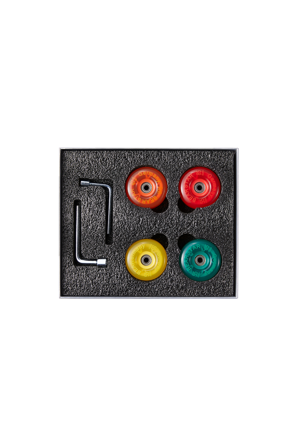 Kit de roues colorées pour bagages en polycarbonate